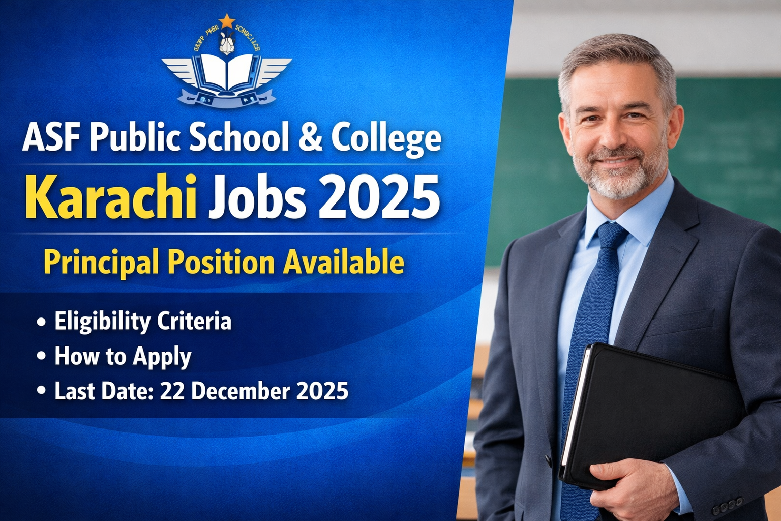 ASF Public School & College Karachi Jobs 2025 – Principal Vacancy Announced