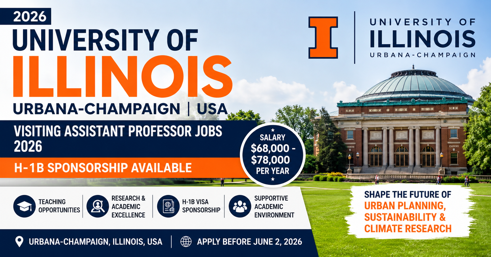 University of Illinois Visiting Assistant Professor Jobs 2026