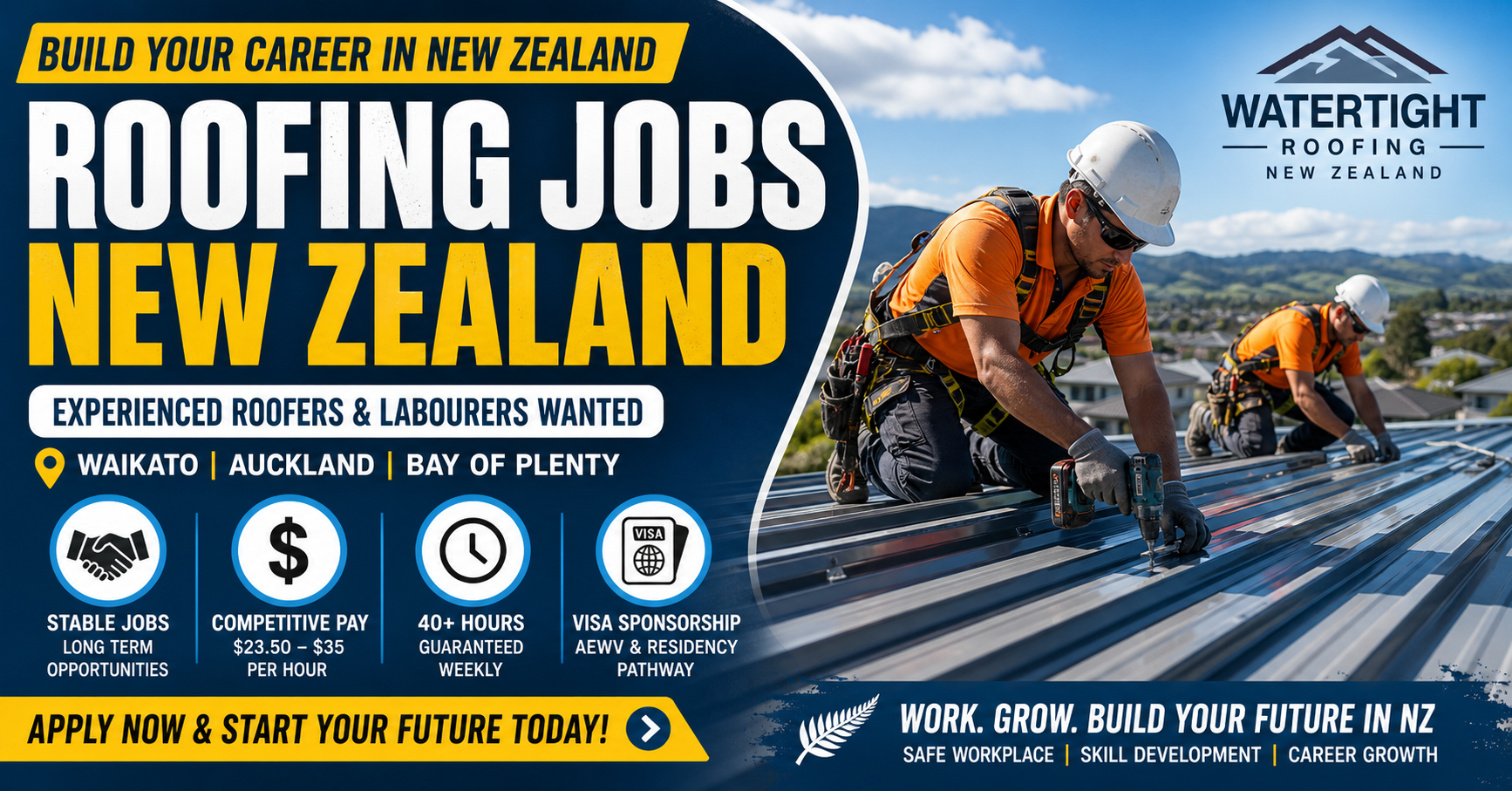 Roofing labourer jobs New Zealand