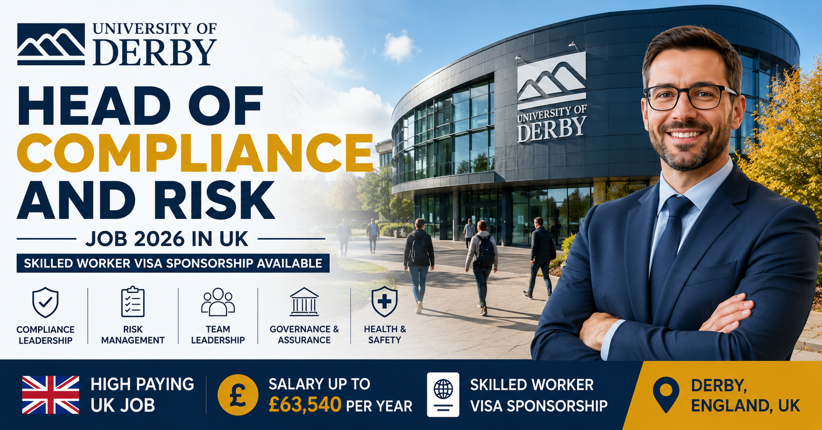 University of Derby Head of Compliance and Risk Job 2026