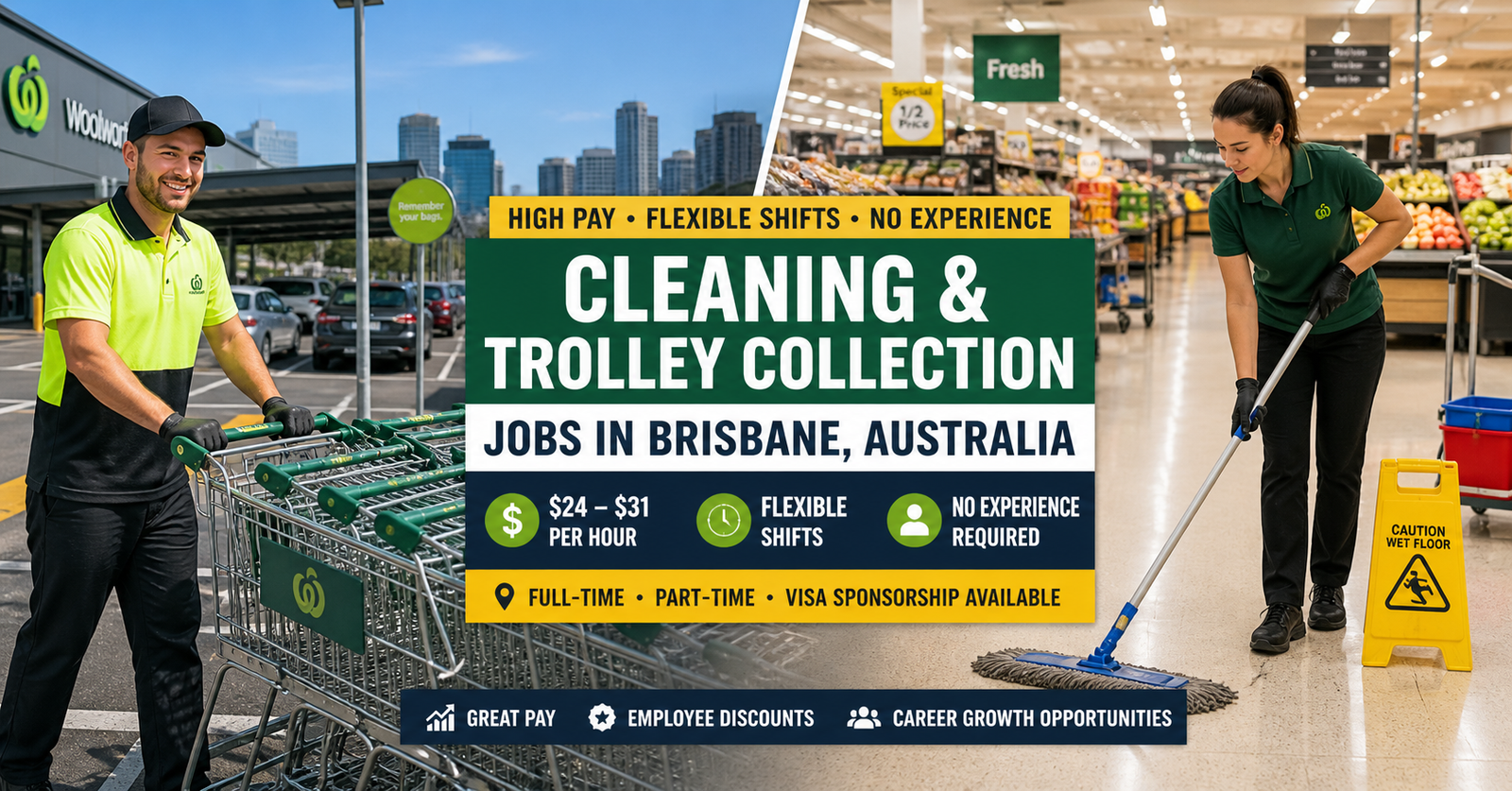 Cleaning And Trolley Collection Jobs Australia