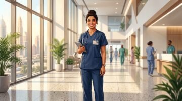 OEC Saudi Arabia nurses jobs 2026 — Pakistani nurse in a modern hospital