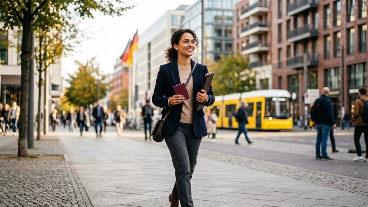 Skilled professional arriving in Germany on the Opportunity Card 2026 to search for a job