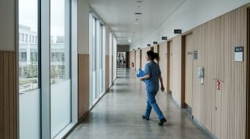 Hospital corridor in Sweden illustrating healthcare jobs in Sweden with visa sponsorship 2026