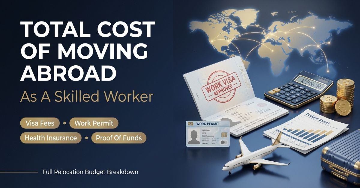 Visa, work permit and budget calculator showing the total cost of moving abroad as a skilled worker