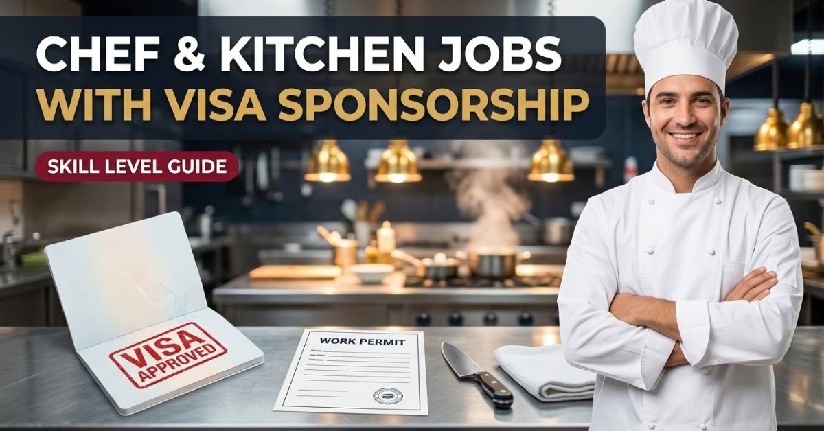 Chef with visa approved stamp and work permit — chef and kitchen jobs with visa sponsorship