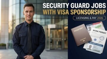 cleaning and facility jobs with visa sponsorship featured image with visa and work permit