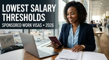 Countries With The Lowest Salary Threshold For Sponsored Workers: job seeker comparing visa pay rules
